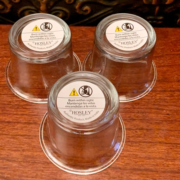 Set of (3) Glass Oyster Tea Light Holders - Picture 3 of 3